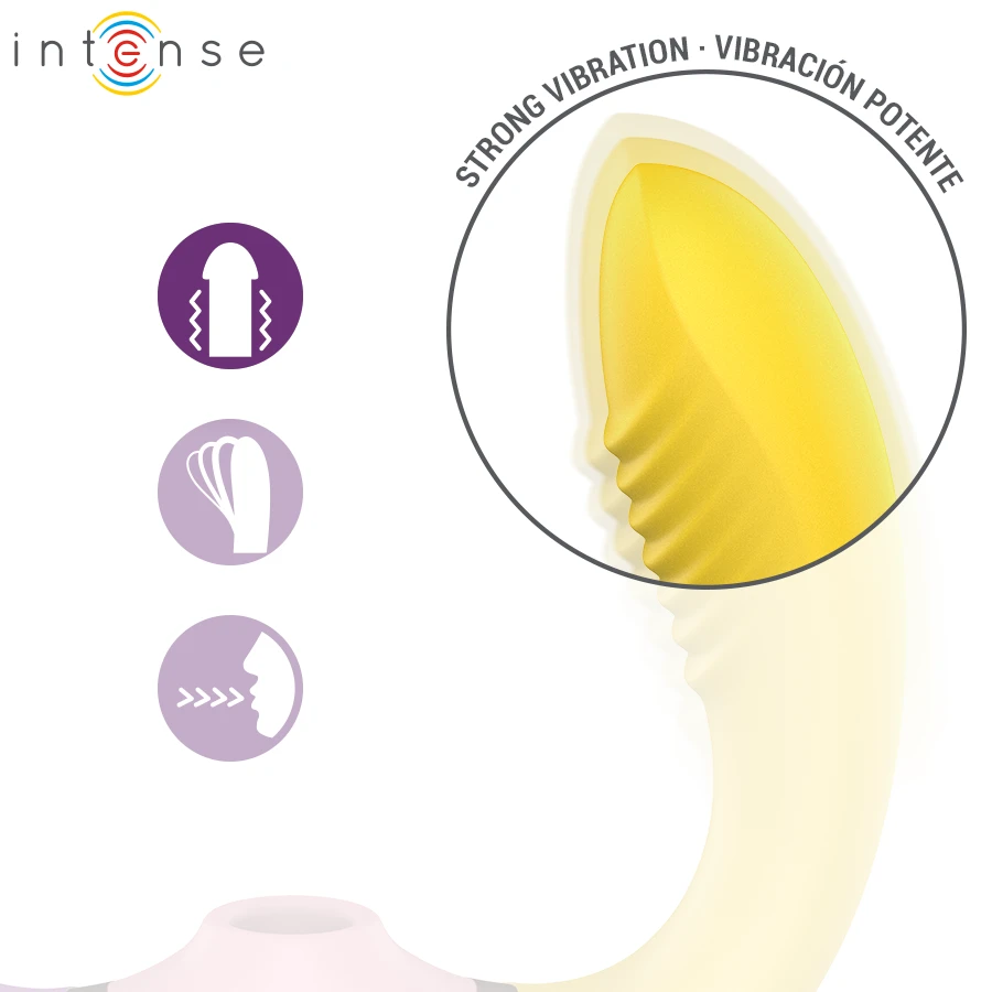 INTENSE - WILLOW  STIMOLATORE A VIBRAZIONE E ASPIRAZIONE 3 IN 1